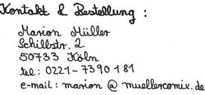 Mail an: marion@muellercomix.de